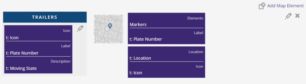 The block for building a map view on the Queries & Reports page.